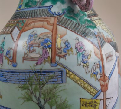 图片[3]-Large bottle with pastel painting of imperial kiln factory-China Archive